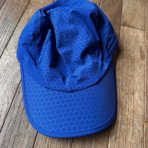 Gadiemkensd Running Hat Unisex OSFM Hexagon Pattern Blue 2000s Athletic